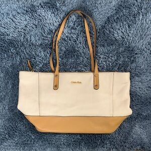 Calvin Klein Women's Beige and Camel Tote Bag